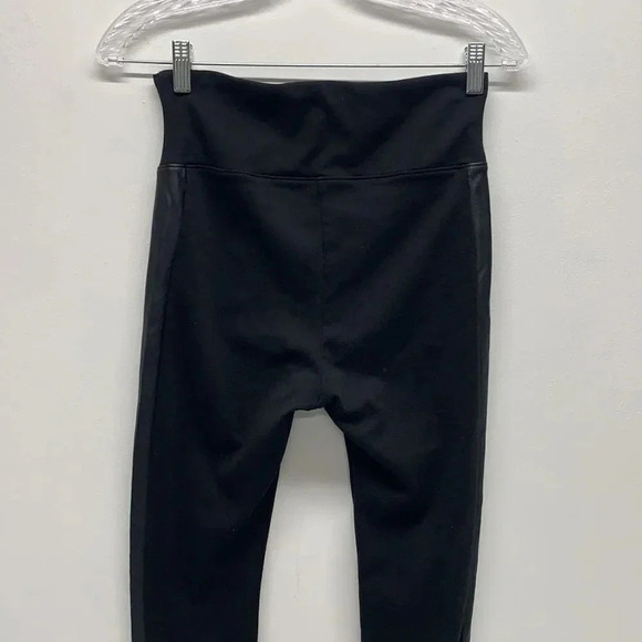 Assets by Spanx Shaping Leggings Faux Leather Racing Stripes Black Size M Medium - Picture 6 of 8